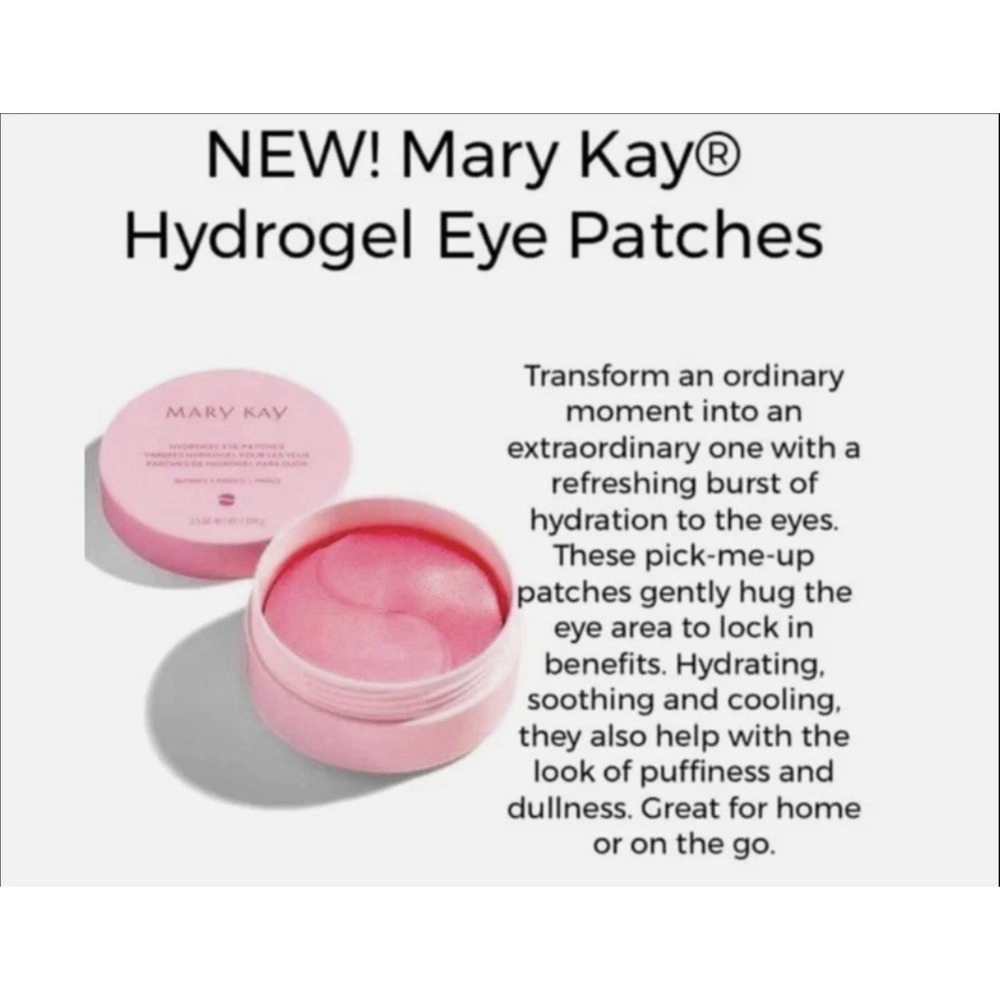 Mary Kay Hydrogel Eye Patches 30 Pairs 3.5 oz Pink Hydrating Cooling New